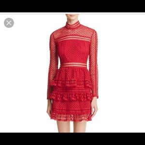 Red laced dress
